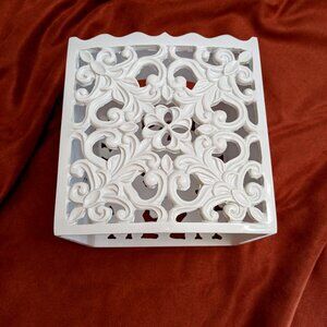 Tissue Box Cover Creative Bath Bell White